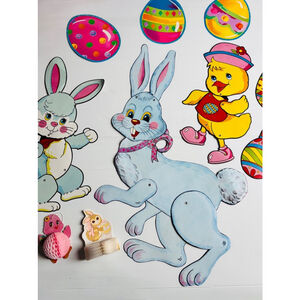 Vintage 90s Easter Cartoon Retro Decor Lot